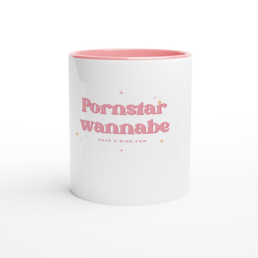 Pornstar wannabe - White 11oz Ceramic Mug with Color Inside