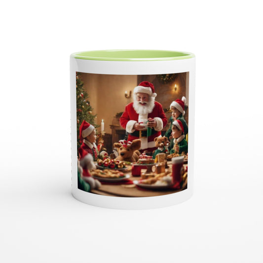 White 11oz Ceramic Mug with Color Inside