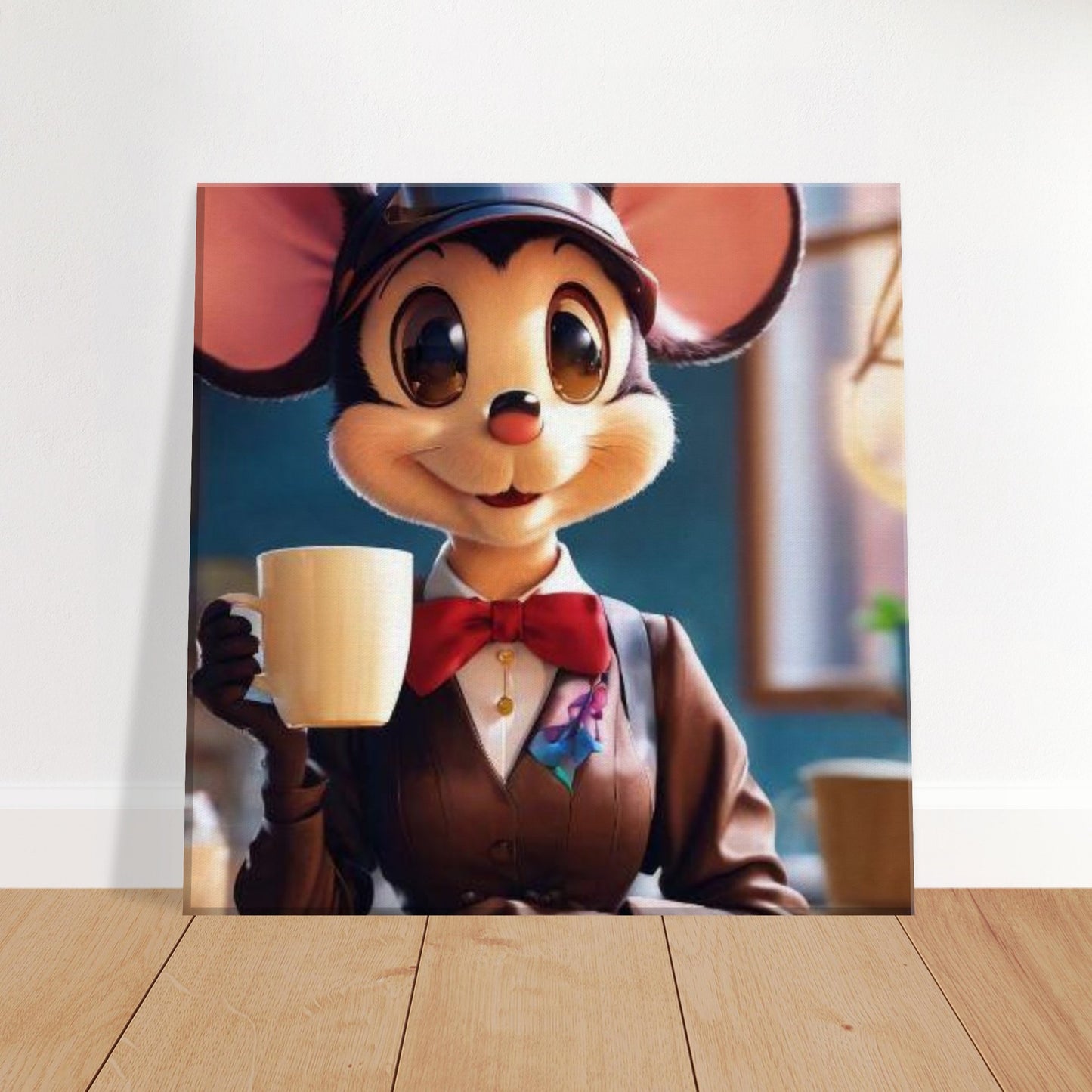 Canvas kids wall art Mouses coffee