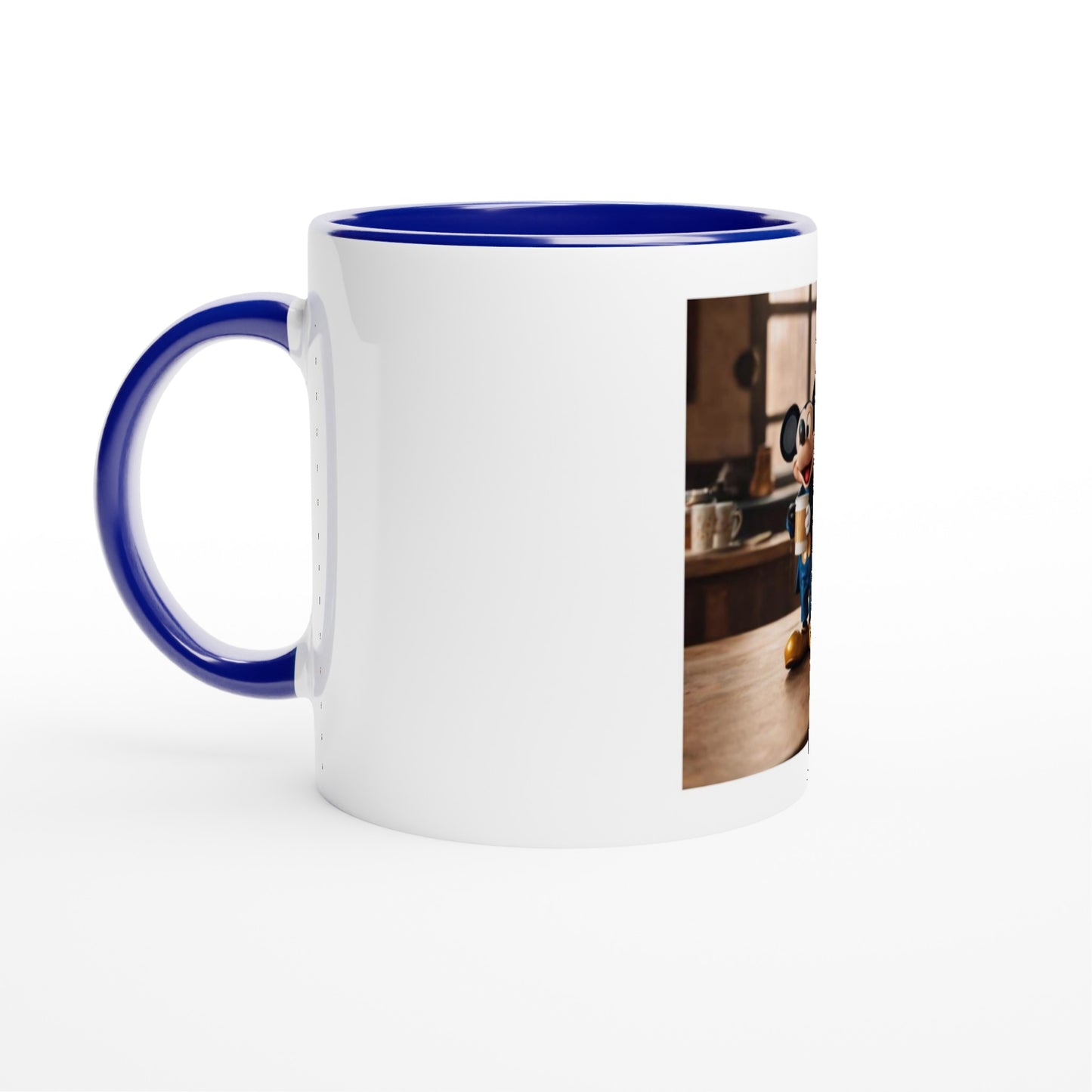 White 11oz Ceramic Mug with Color Inside