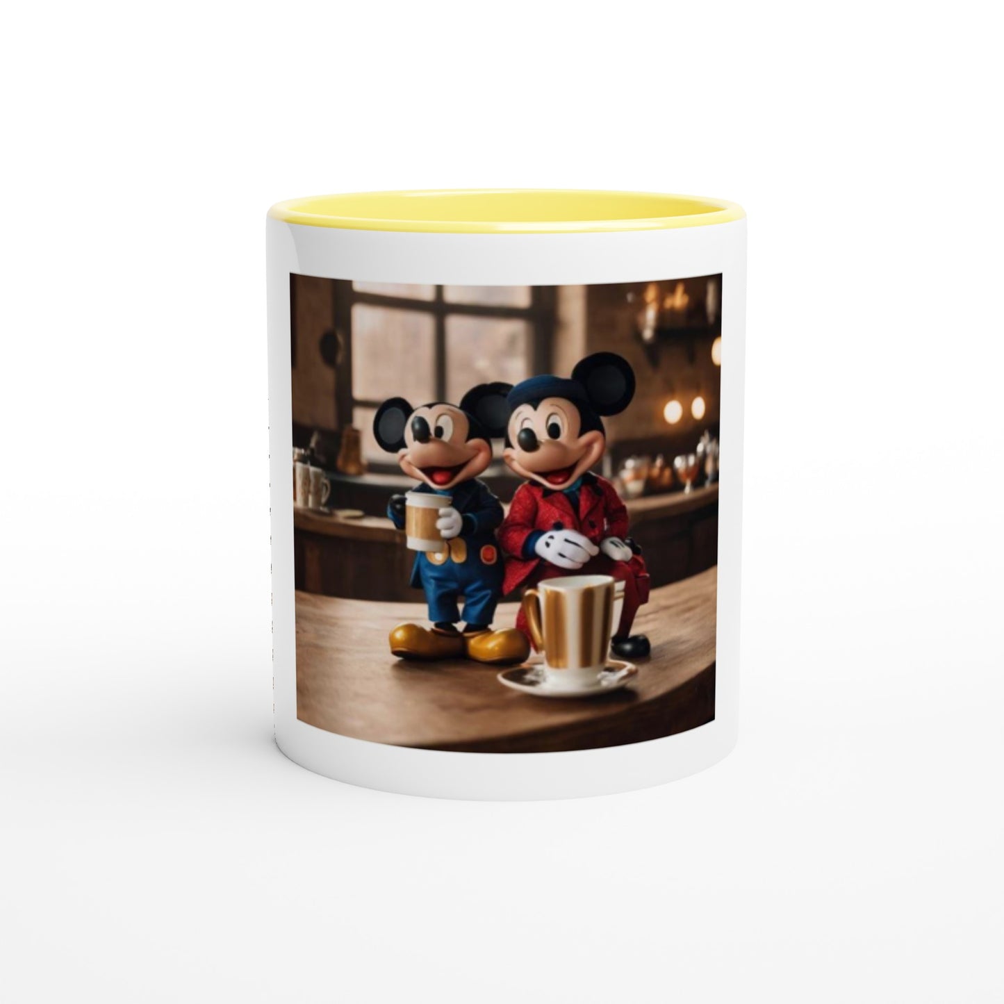 White 11oz Ceramic Mug with Color Inside