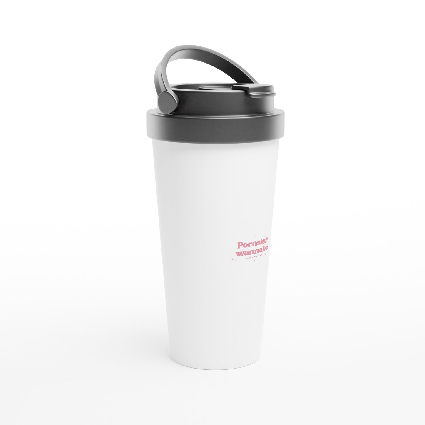 Pornstar wannabe - White 11oz Ceramic Mug with Color Inside - White 15oz Stainless Steel Travel Mug
