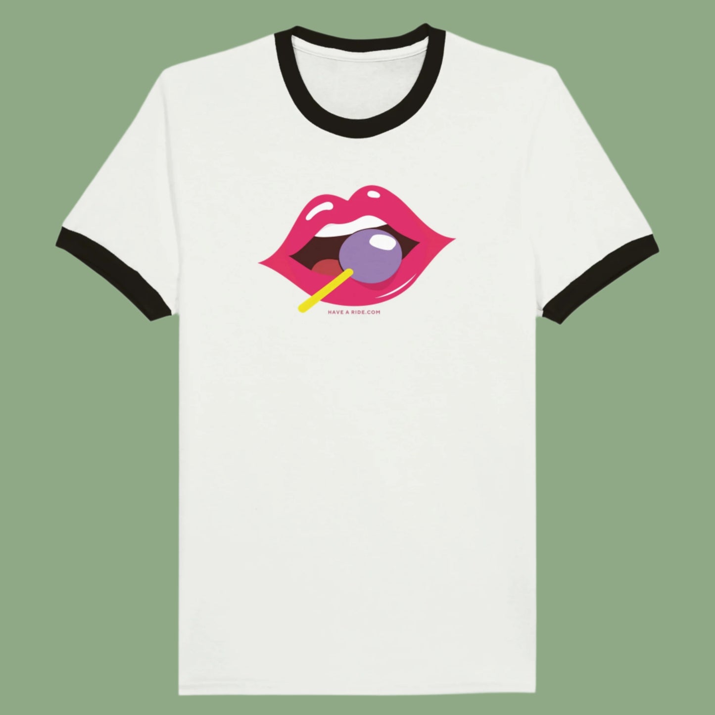 Lips ringer T-shirt