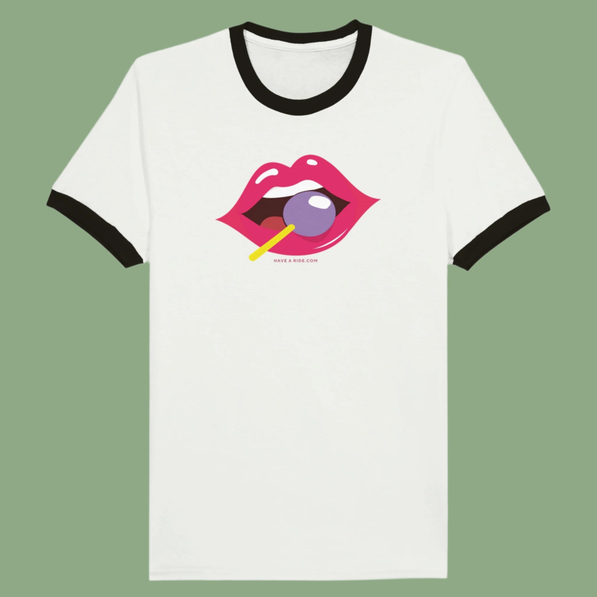Lips ringer T-shirt
