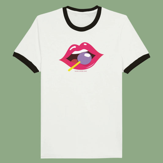 Lips ringer T-shirt