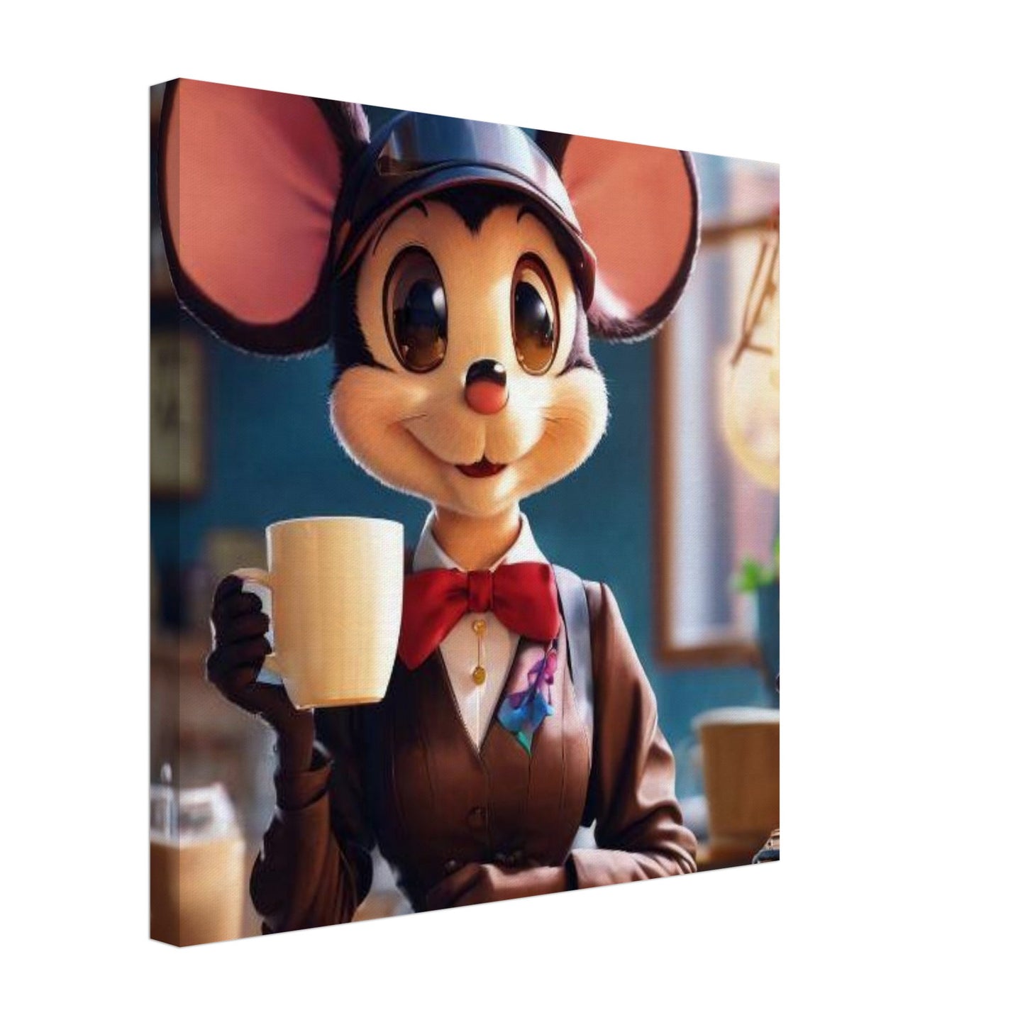 Canvas kids wall art Mouses coffee