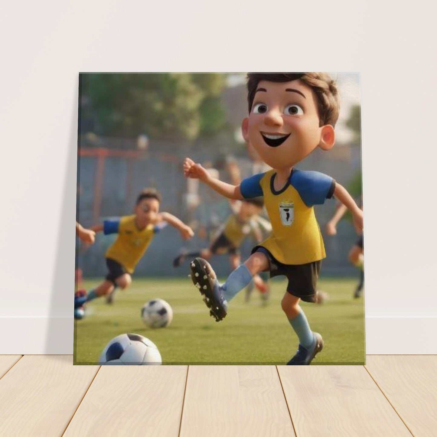 Canvas kids wall art soccer