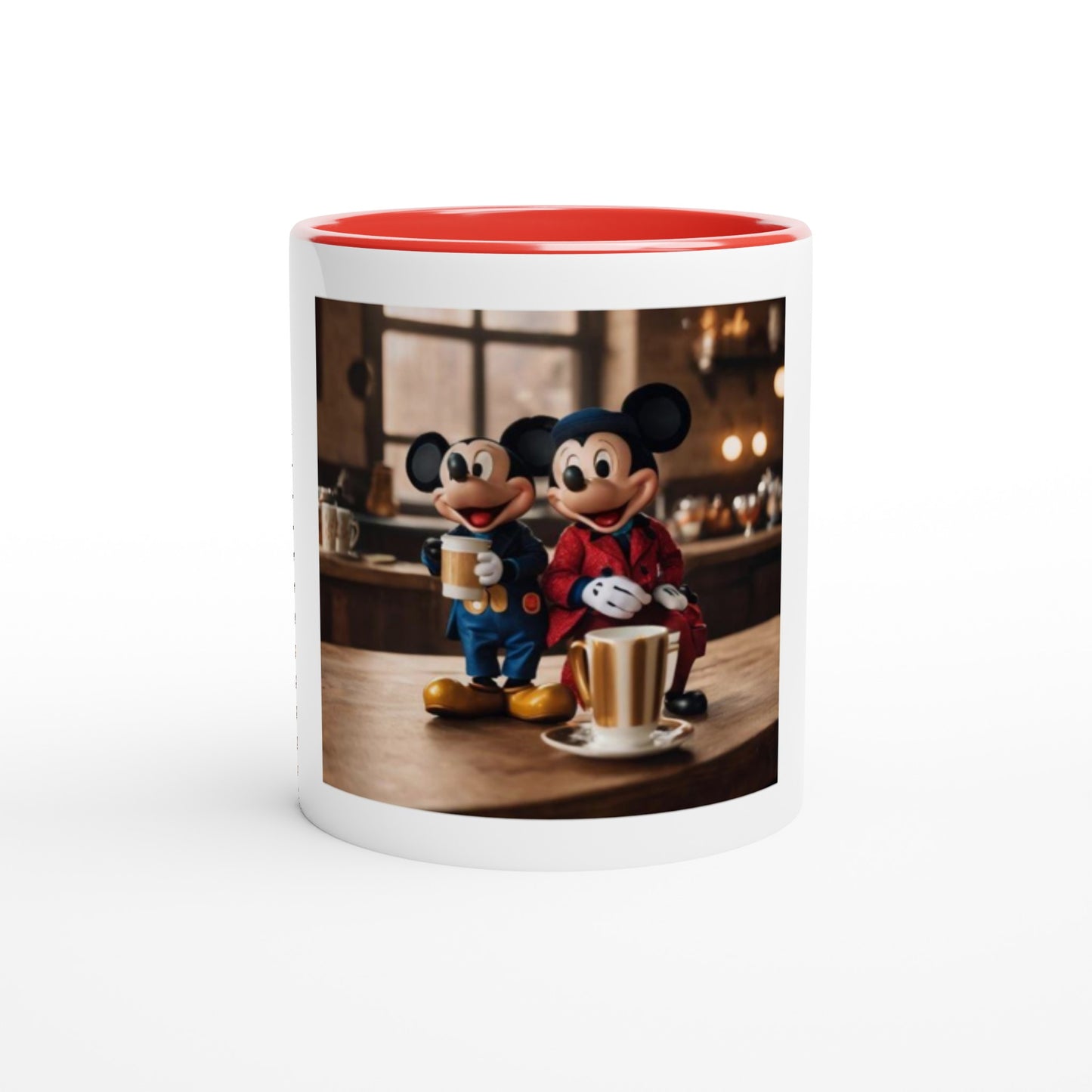 White 11oz Ceramic Mug with Color Inside