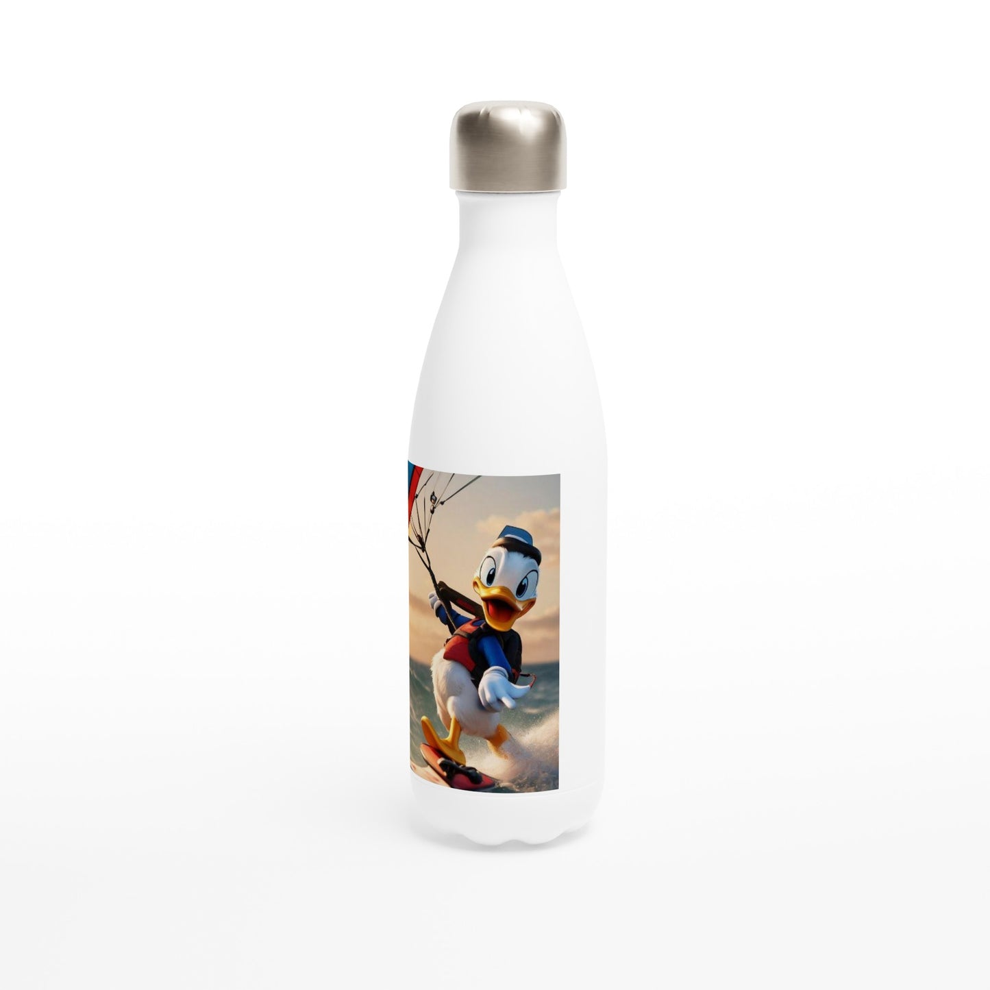 White 17oz Stainless Steel Water Bottle