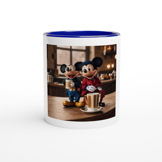 White 11oz Ceramic Mug with Color Inside