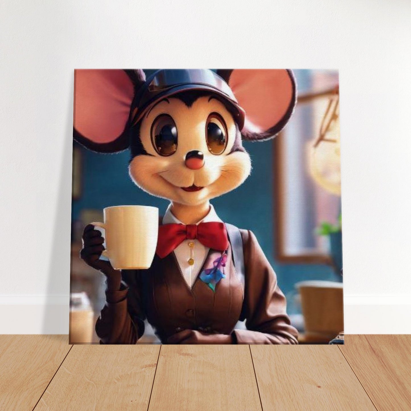 Canvas kids wall art Mouses coffee