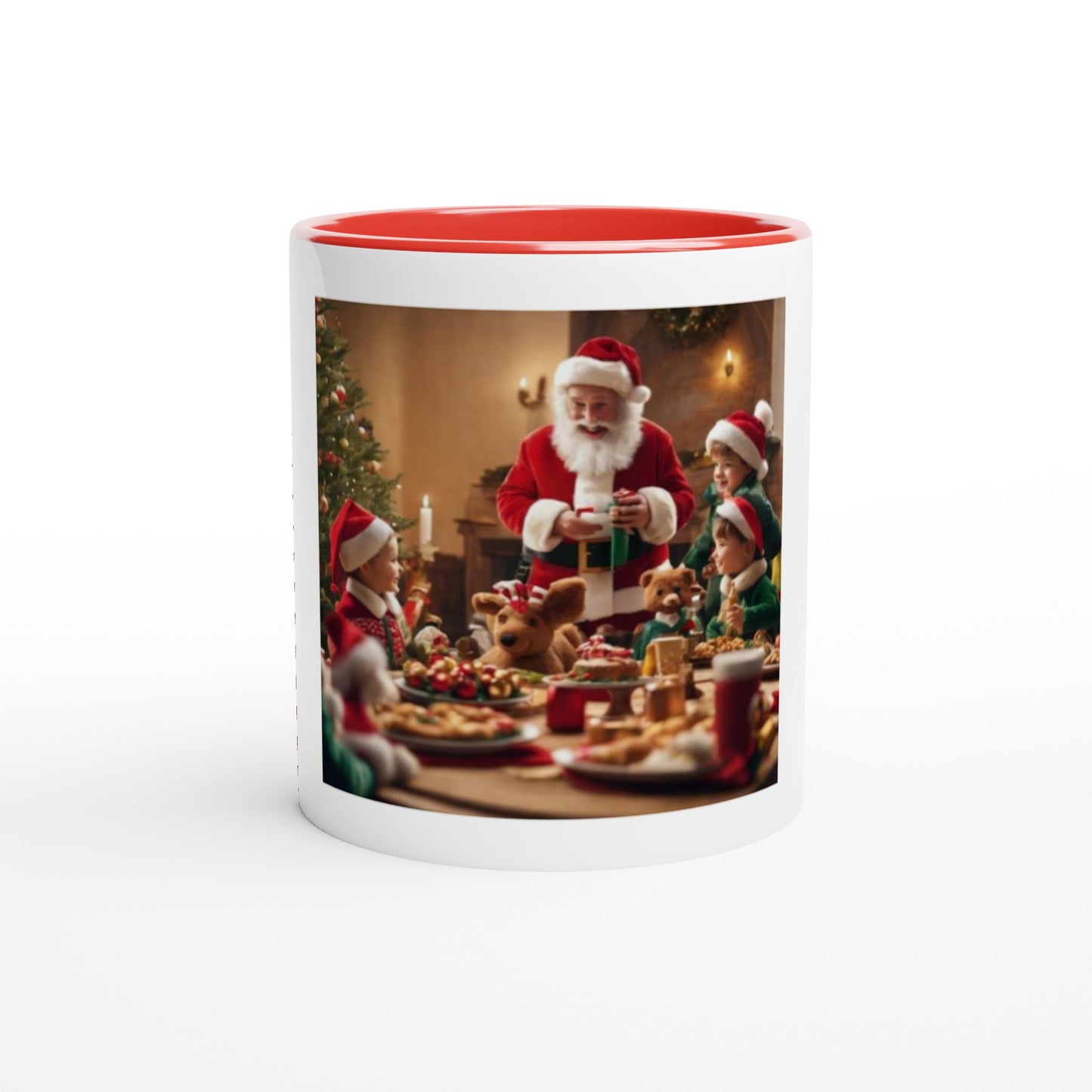 White 11oz Ceramic Mug with Color Inside