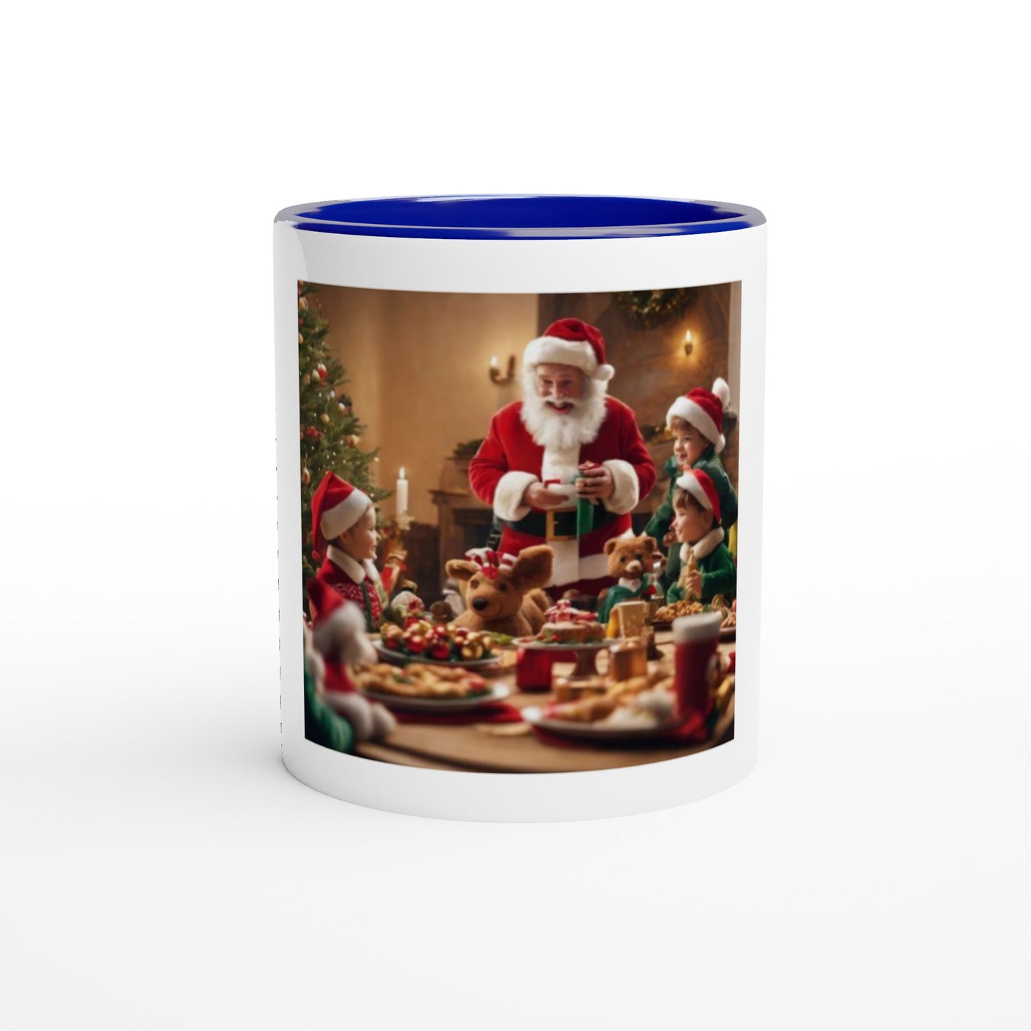 White 11oz Ceramic Mug with Color Inside