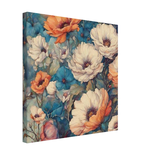 Flower blue Canvas 40 * 40 cm (16' * 16)'